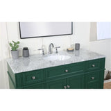 Elegant Decor Park Avenue 48 Metal Mdf Marble Single Bathroom Vanity In Green