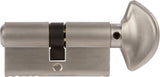 Rockwell Security 360 Degree European Profile Cylinder Lock Solid Brass Brushed Nickel Finish for Commercial and Residential Doo