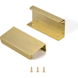 Satanga Edge Finger Tab Pull for cabinets Kitchen Concealed Drawer pulls Aluminum Flat Hidden Back Mount Door Handle for Home 10