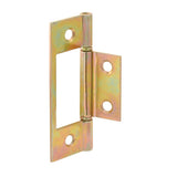 PrimeLine N 6656 BiFold Door Hinges, NonMortise Style, Brass Plated (2 Pack)