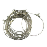 ATORSE 6x20pcs Lot Earring Making Findings Round Hoop Ear Wire Jewelry DIY Silver