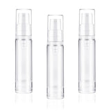 Juxiamal 3pcs Empty Airless Pump Bottles Refillable Clear Travel Lotion Compact Vacuum Press Pump Bottle Cream Cosmetic Containe