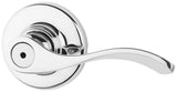 Kwikset 300BL 26 6AL RCS Balboa Bed/Bath Lever, Polished Chrome
