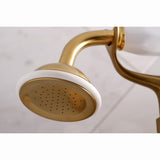 Kingston Brass Ks269Sb Kingston Wall Mount Clawfoot Tub Faucet With Hand Shower, 4-5/8 X 4-5/16 (L) X 6-9/16 (W) X 7-7/8