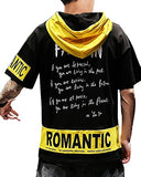 Eyebogler Men'S Trendy Half Sleeves Hooded Neck Printed T-Shirt Yellow
