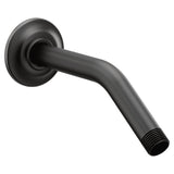 Moen Matte Black Premium Standard Shower Arm with Matching Flange Included, S122BL