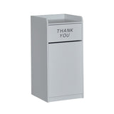 Flash Furniture Wood Tray Top Receptacle, Set of 1, Gray