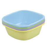 Waikhomes 8 Quart Plastic Dishes Basin, Small Dish Bin, 4 Packs Colored Dish Washing Basin