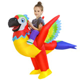 KOOY Inflatable Parrot Costume Kids Parrot Blow Up Costume For Funny Halloween Party Ride On Inflatable Costumes For Kids 7-9 Yr