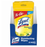 Lysol Disinfecting Wipes - Lemon & Lime Blossom To-Go Flatpack 15 Ct. 1 Pack -Like New