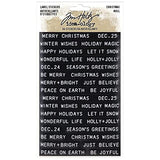 Tim Holtz 2021 Christmas IdeaOlogy, Label Stickers, 94205, Multi, TH93257