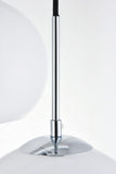 Elegant Lighting Urban Classic Baxter 7 Lights Chrome Pendant With Frosted White Glass