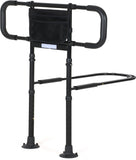 LIUQIBAX Bed Rails for Elderly Adults Safety: Bed Assist Rail with Adjustable Double Grips, Storage Pocket, Motion Sensor Light,