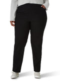 Chic Classic Collection womens Plus Cotton Pullon Pant With Elastic Waist Jeans, Black Denim, 18 US