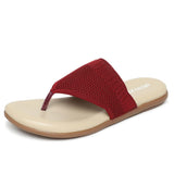 Ortho Joy Fancy Doctor Slippers | Comfortable Flat Sandals For Women Stylish,Maroon,4,B09YDHWP7V