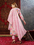 Anni Designer Women'S Rayon Blend Printed Straight Kurta With Pant & Dupatta (Maslin-Multi-Jl_Xxl_Peach_Xx-Large),Peach,2XL,Rayon Blend,Regular,