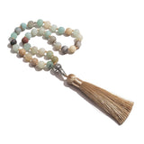 Hovaete Tasbih Prayer Beads Allah & Muhammad Islamic Prayer Rosary Muslim Islam Misbaha Tasbeeh Sibha 33 Bracelet (8mm Amazonite