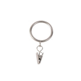 Kenney A58720012 Classic Clip Rings for Rods up to 1Inch Diameter, Satin Nickel, 7Pack