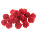 Zasy Needle Felt Balls Pure Wool Beads Dry Felted Balls 15mm Handmade DIY Crafts 20pcs (Red)