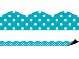 TEAL POLKA DOTS MAGNETIC BORDER