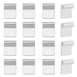 arricraft 16 Pcs Brass Glue-on Pendant Bails, Tibetan Alloy Cabochon Settings Rectangle Pad Charms Connector for Jewelry Making