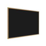 Ghent 24 x 36 Wood Frame, Oak Finish Recycled Rubber Bulletin Board, Black (WTR23BK) Made in USA