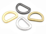 CRAFTMEMORE D Rings Purse Loop Flat Metal 5/8, 3/4, 1 Inch DRing Heavy Duty Findings for Bag Belt Strap Webbing Craft 10 Pack P