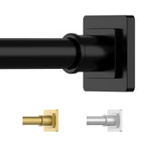 UIOSANRT Tension Shower Curtain Rod 31-92 Inches Non-Slip Shower Rod Tension Mounted No Drill Black Shower Curtain Rods Spring T
