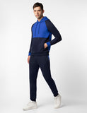 FYLTR Men's Colourblock Hoodie & Jogger Casual Co-ord Set - Raglan Sleeve Detail | Utility Side Pockets | Full Sleeve,Vainly Navy