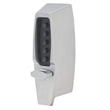 Simplex 710826D Kaba 7100 Series Metal Mechanical Pushbutton Auxiliary Lock with Thumbturn, 25mm Tubular Deadbolt, Flat Front