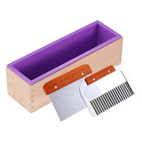 HEAVENGLOW Wooden Box Soap Silicone Mold Loaf Wavy Stainless Steel Soap Cutter Purple | Crafts | Home Arts & Crafts | Candle Mak