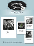 Gracefully Yours Sympathy Cards Using Hands Greeting Cards, 12, 4 Designs/3 Each with Scripture Message