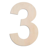 MGTECH 12 Inch Large Wooden Number 3, 1/4 in Thick Big Wood Number for Crafts and Wall Decor