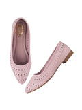 Shoetopia Women'S Mauvecut-Out Ballerina Flats Pointed Toe Slip-Ons With Comfort Sole For Office & Casual Eu41,Mauve,8,B0DRJGF8V3