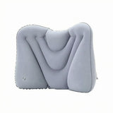 Ecomistiq Contoured Inflatable Waist Cushion Layered Panels Inflatable Pillow Press Inflation Adjustable Support Pillow Padded,