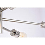 Living District Axel 5-Light Metal Wall Sconce In Polished Nickel