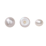 BEADIA Natural Half Drilled Pearl Beads White 4-4.5mm 12pcs AAAA Freshwater Cultured Loose Gemstone Beads for DIY Stud Earring J