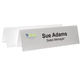 C-Line Medium Name Tent Cards, Inkjet/Laser Ready, Scored, Embossed White, 2.5 x 8.5 Inches Folded, 100-Count (87587)