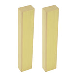 Briny River 2pcs Electric Bass Brass Nut Blank 56x6x10mm for Electric Basses Building Projects