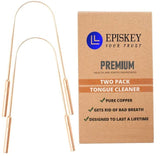 Episkey Copper Tongue Scraper Cleaner | Perfect Surgical Tongue Scraper | Best Remedy For Bad Breath | Maintains Oral Hygiene |