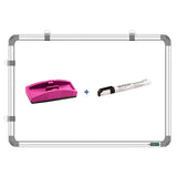 Yajnas Non-Magnetic 2X2 Ft Double Sided Whiteboard & Chalkboard Board With 1 Marker & 1 Duster - Set Of 3 Items