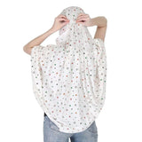 Sr Brothers Cotton Long Scarf Cum Mask Scarves Usable For Vehicle Driver | White Printed Design | Universal Size | For Girl & Wo