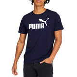 Puma Men'S Essentials Logo T-Shirt (Available In Big & Tall), Navy, Medium