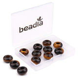 BEADIA Natural Yellow Tiger Eye Rondelle Stone with Large Hole (5.5mm) Loose Semi Gemstone Beads for Jewelry Making 14mmx7.5mm 1