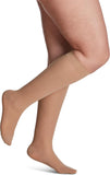 SIGVARIS Womens Style Sheer 780 Closed Toe CalfHigh Socks 1520mmHg Golden Large Short