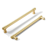 khtumeware 10 Pack 10 Inch(256mm) Vintage Brushed Satin Gold Cabinet Pulls Kitchen, Matte Gold Hardware for Cupboard Drawer Hand