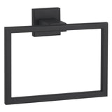 Angle Simple Towel Holder Matte Black, Stainless Steel Square Hand Towel Ring Rack Hanger for Bathroom Wall Mount, 7.09 Inches