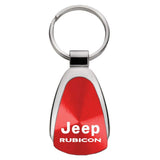 Jeep Rubicon Red Tear Drop Key Chain
