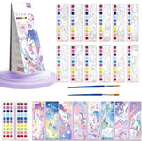 MANAKI ENTERPRISE Watercolor Coloring Book, 2 in 1 Painting and Drawing Book with Paint Brush, DIY Bookmark for Kids, Magic Wate