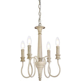 Living District Flynx 4-Light Mid-Century Metal Pendant In Weathered Dove
